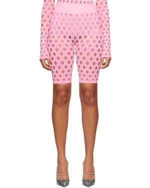 Maisie Wilen Perforated Shorts - Pink