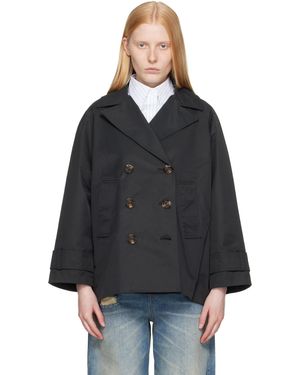Barbour Maisy Showerproof Pea Coat - Black
