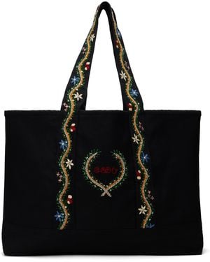 Bode Alpineflower Tote - Black