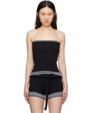 OTTOLINGER Fringes Tube Top - Black