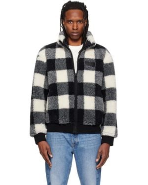Givenchy Off- Checked Fleece Jacket - Black