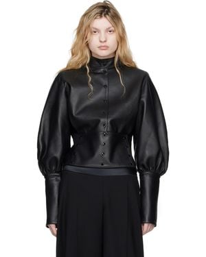 FIDAN NOVRUZOVA Elena Leather Jacket - Black