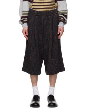 Dries Van Noten Paisley Shorts - Black