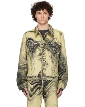 CAMPERLAB Distorted Print Denim Jacket - Multicolour