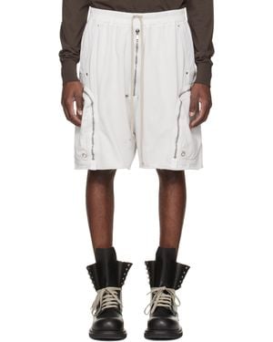Rick Owens Off- Temple Bauhaus Pods Shorts - White