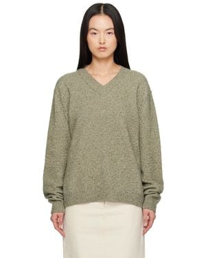 Maison Margiela Pilling V-Neck Jumper - Green