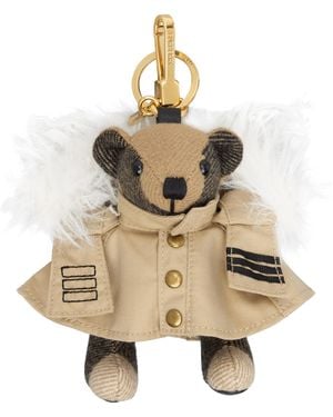 Burberry Thomas Bear Charm Keychain - Metallic