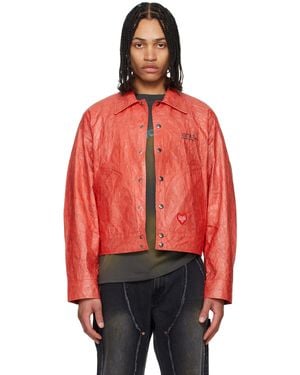 ANDERSSON BELL Guitarist Printed Tyvek Jacket - Red