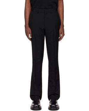 N. Hoolywood Slim Straight Slacks Trousers - Black