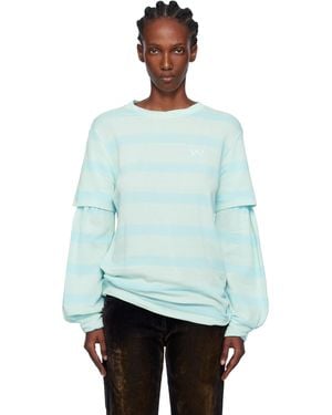 OPEN YY Layered Stripe T-Shirt - Green