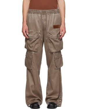Amiri Drawstring Nylon Cargo Pants - Brown