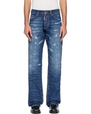 DSquared² Dark Scratch Wash 'The American' Jeans - Blue