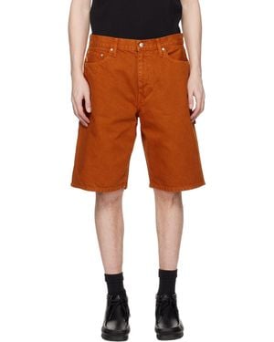 vowels Overdyed Painter Shorts - Black