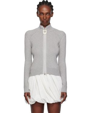 JW Anderson Fitted Zip Up Jumper - Black