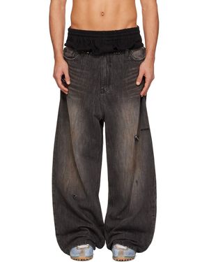we11done Layered Jeans - Black