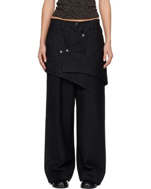 ANDERSSON BELL Crossover Wrap Tailored Trousers - Black