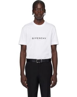 Givenchy ホワイト Archetype スリムフィット Tシャツ - ブラック