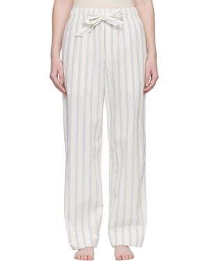 Tekla Off- Poplin Pyjama Trousers - White