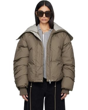 Entire studios Taupe Kelly Down Jacket - Brown