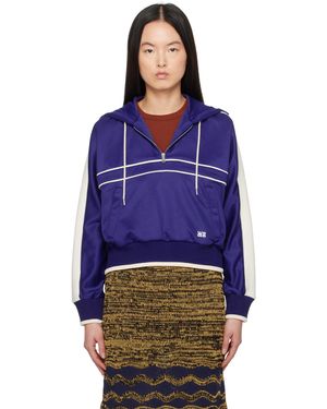 Wales Bonner Mantra Hoodie - Blue
