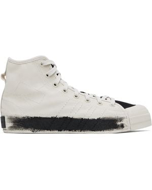 Y-3 オフホワイト＆ブラック Nizza Hi スニーカー