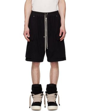 Rick Owens Tower Creatch Cargo Pods Shorts - Black