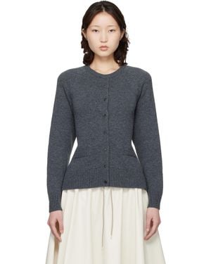 Cordera Merino Wool Open-Back Cardigan - Blue