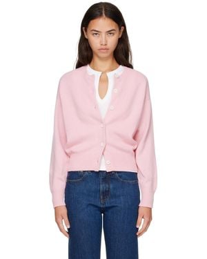 &Daughter Ada Crewneck Cardigan - Pink