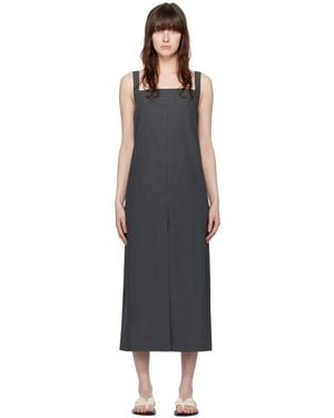 Loulou de Saison Gray Makeen Midi Dress - Black