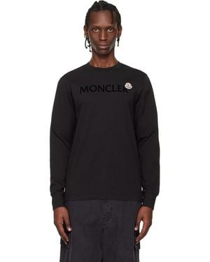 Moncler Logo Cotton Sweatshirt - Black