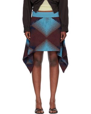 Kiko Kostadinov Ikat Argyle Jacquard Miniskirt - Black
