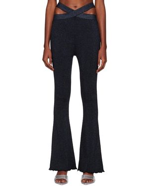3.1 Phillip Lim Navy Marled Lounge Trousers - Blue