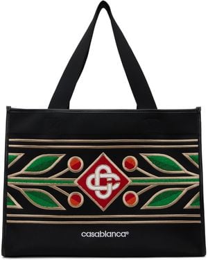 CASABLANCA Laurel Knit Shopper Tote - Black