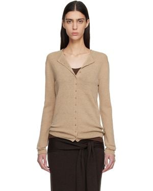 LE17SEPTEMBRE Tan Anne Knit Cardigan - Black