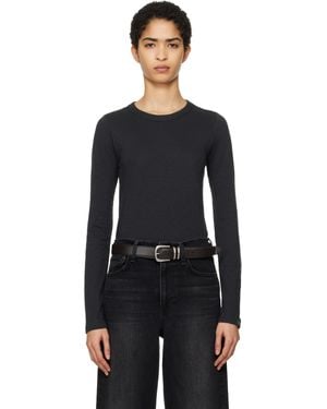 Rag & Bone ブラック The Slub Long Sleeve Tシャツ