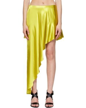 Alaïa Pointed Satin Miniskirt - Yellow