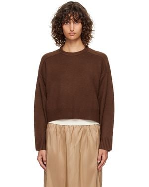 Loulou de Saison Bruzzi Lds Boxy Cashmere Jumper - Brown