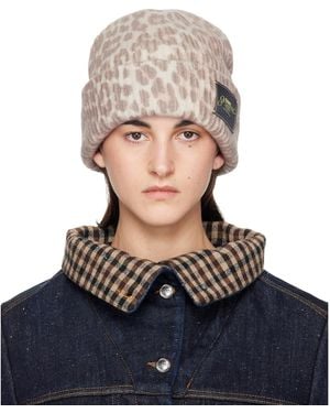 Ganni Oversized Wool Rib Knit Beanie - Blue
