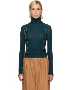 Baserange Col Roulé Omato Vert - Bleu