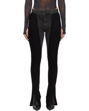 Mugler Bi-colour Skinny Jeans - Black