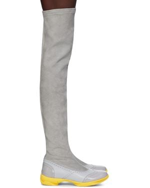 Kiko Kostadinov Over-The-Knee Calfskin Suede Boots - Black
