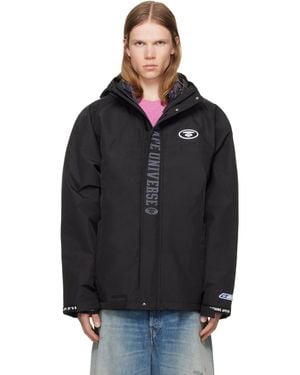 Aape By A Bathing Ape Aapeunvs Moonface Hooded Down Jacket - Black