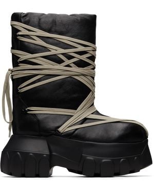 Rick Owens Tower Megalace Tractor Boots - Black