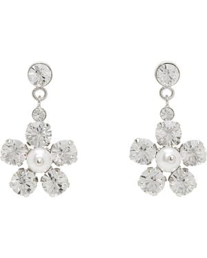 Simone Rocha Mini Daisy Drop Earrings - Metallic