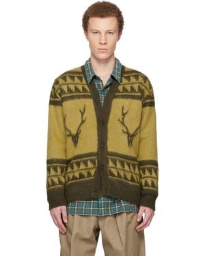 South2 West8 Mohair V-Neck Cardigan - Black