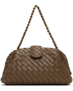 Bottega Veneta Khaki Lauren 1980 Medium Clutch Bag - Brown
