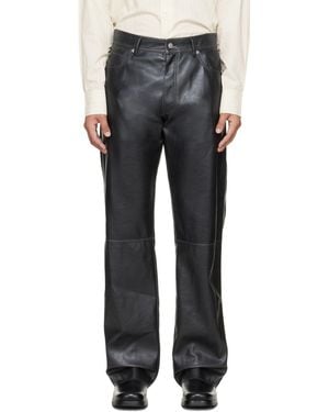 MM6 by Maison Margiela Faux-leather Trousers - Grey