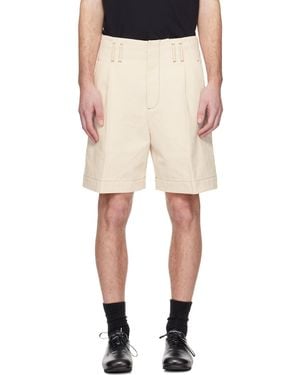Lanvin Off- High-Waisted Shorts - Natural