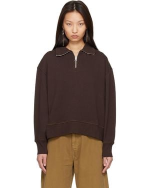 Rag & Bone Pull Molletonné Brun En Jersey Bouclette - Marron