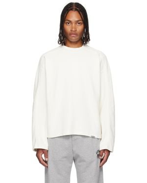 Represent Off- Waffle Long Sleeve T-Shirt - White